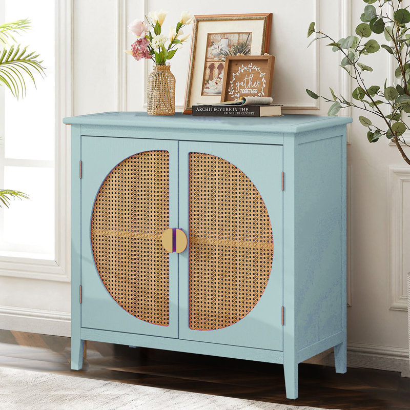 Bay Isle Home Aizaiah 31.5"W Rattan Buffet Sideboards Storage